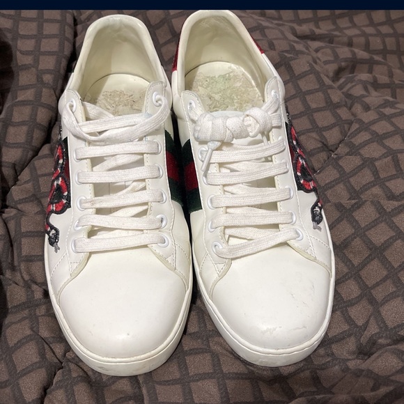 Gucci Men's Ace embroidered "snake" | white |sneaker size 9 - Picture 3 of 12